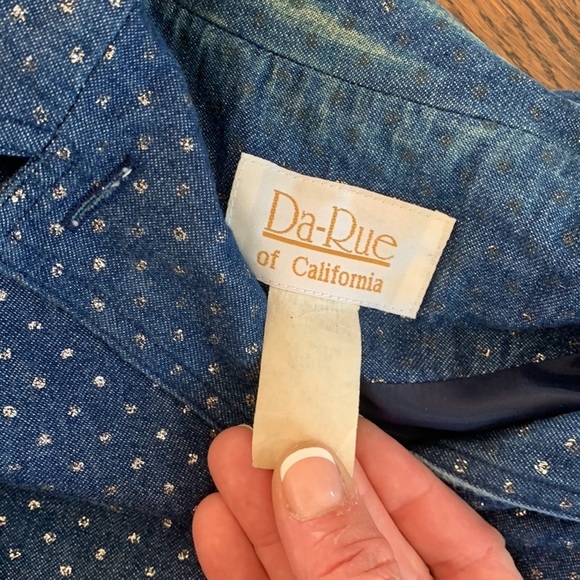 Vintage denim jean bomber jacket - Picture 5 of 5